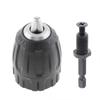 1Pcs 3/8" to 24UNF Thread Keyless Drill Chuck 0.8-10mm Impact Driver Conversion Tool