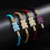 Woven Hand Rope Full Diamond Double-Sided Two-Color Bear Bracelet Color Jewelry Accessories Vl207