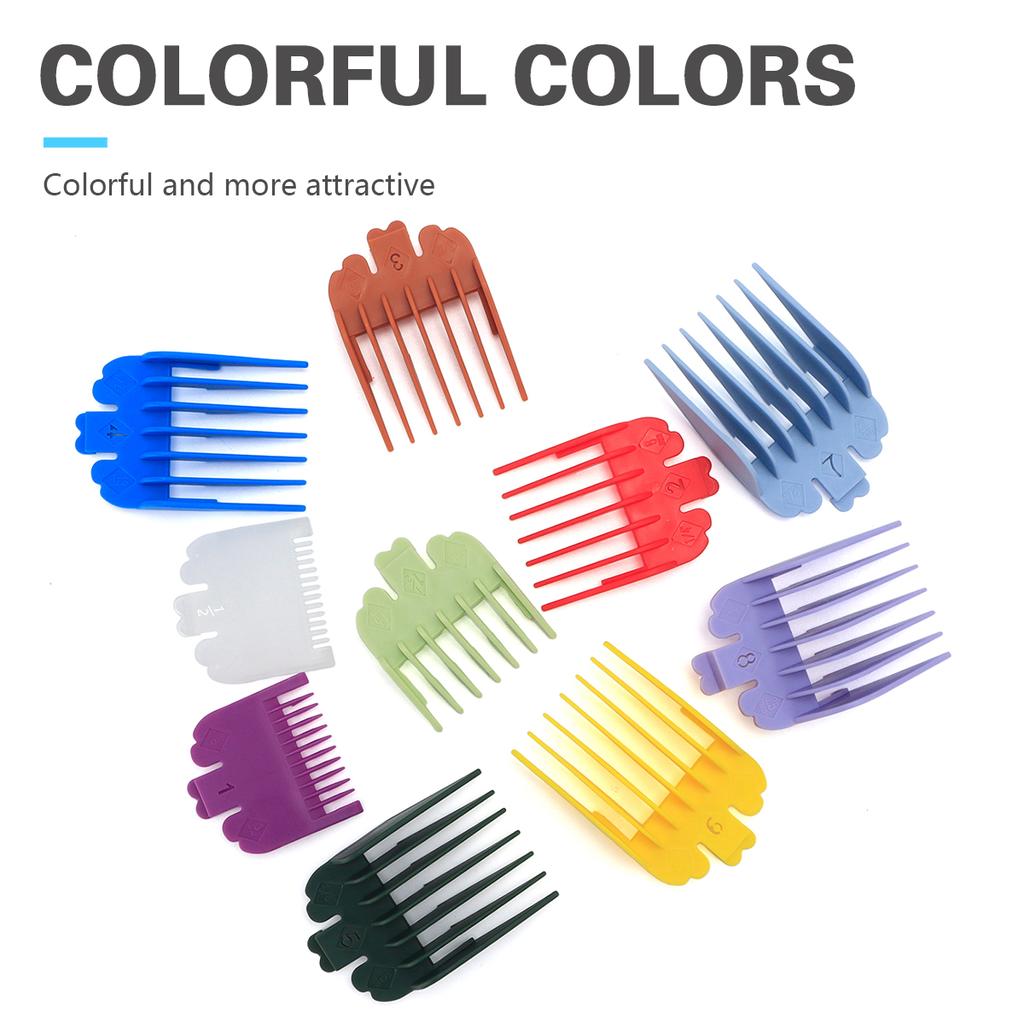 Hairdresser Electric Clipper Limit Organizer Comb Set For 10 Grid Guide Combs Storage Box Combs Barbershop Tools Accessories