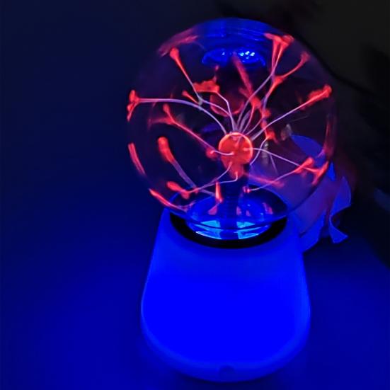 Ball Lightning Lamp with Touch Sensor Magic Ion Sphere Mood Light with Color-Changing Base Interactive Science Decor And Novelty Gift
