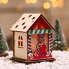 Glowing Wooden Christmas House Ornament DIY Kit for Kids