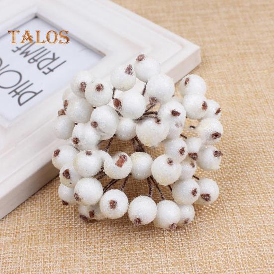 ALL-FASHION-MALL 1 Bukiet Mini Świąteczna Pianka Matowe Owoce Sztuczna Holly Berry