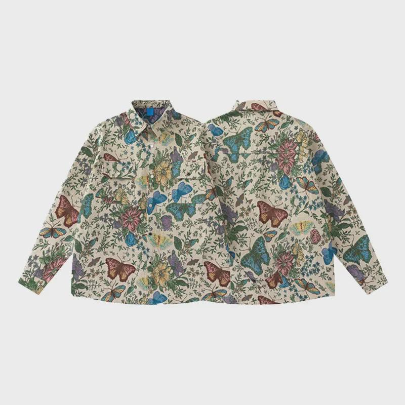 Ami Khaki Ethnic Oversize Butterfly Shirt – Unisex Style
