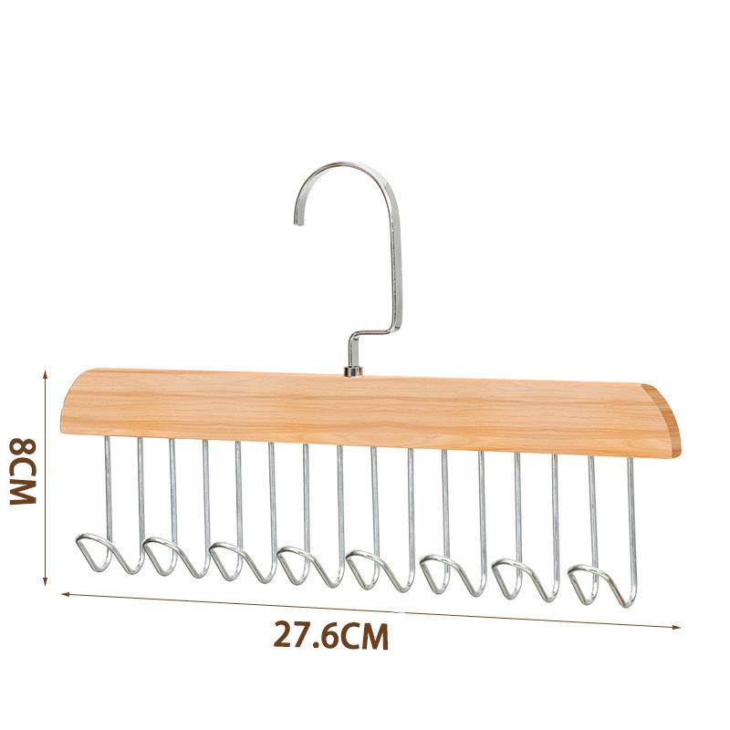 Solid Wood Hanger, 8-hook Hook Hanger, Underwear Hanger, Storage Wonder, Clothes Hanging, Clothes Storage Rack, Special Hanger