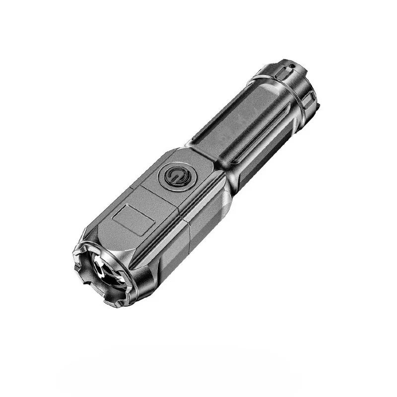 Powerful LED Flashlight Portable Zoomable Camping Light USB Rechargeable Torch 3 Lighting Modes For Outdoor Hiking Emergency