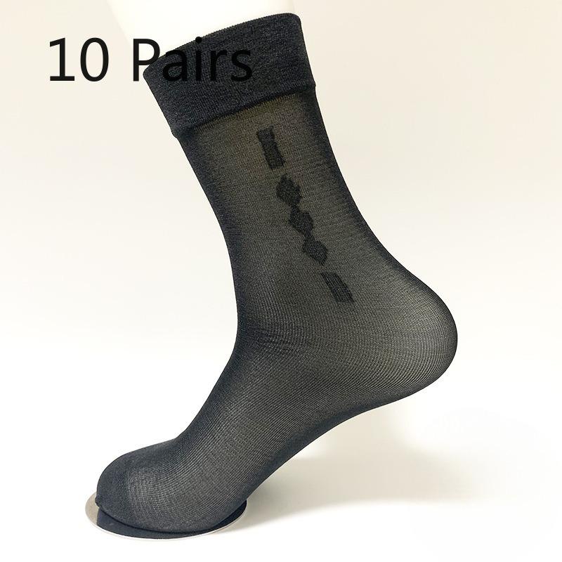 10 Pairs of Men's Summer Thin Breathable Deodorant Mid Tube Stockings