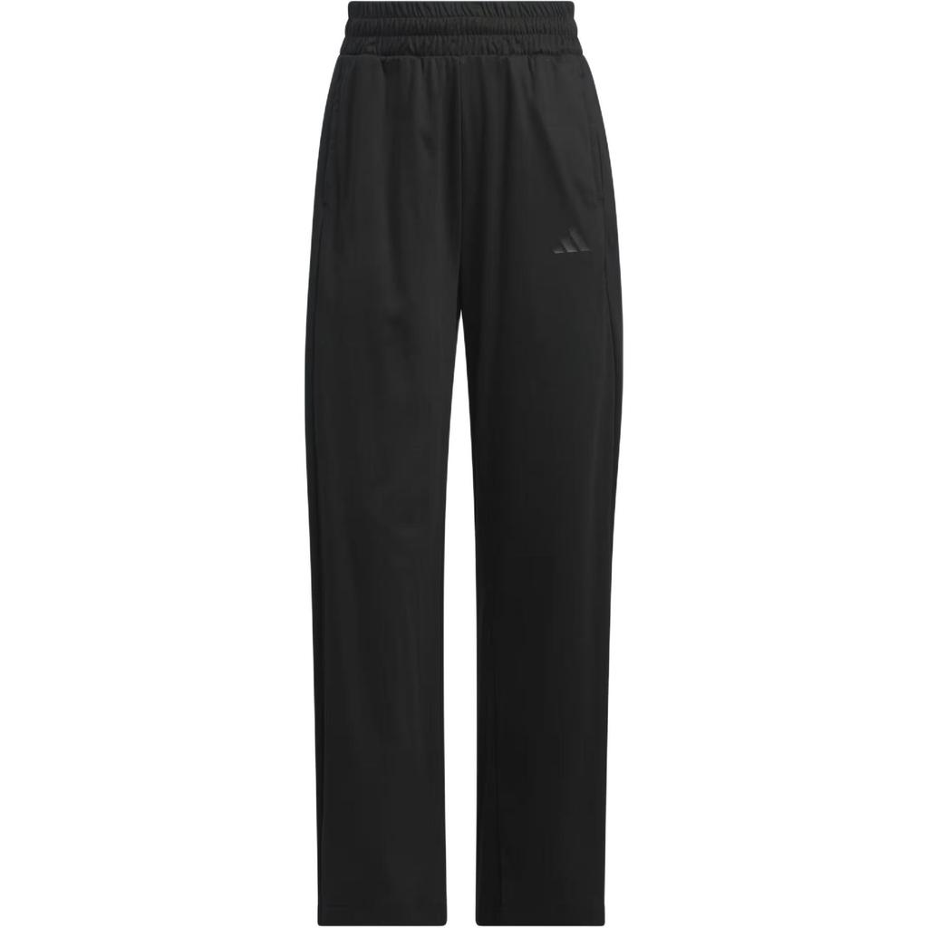 Adidas Graphic Knit Joggers With Logo Sun Protection UPF50+ Cool Straight Leg Knitted Sports Pants Women Bottoms Black JN0721