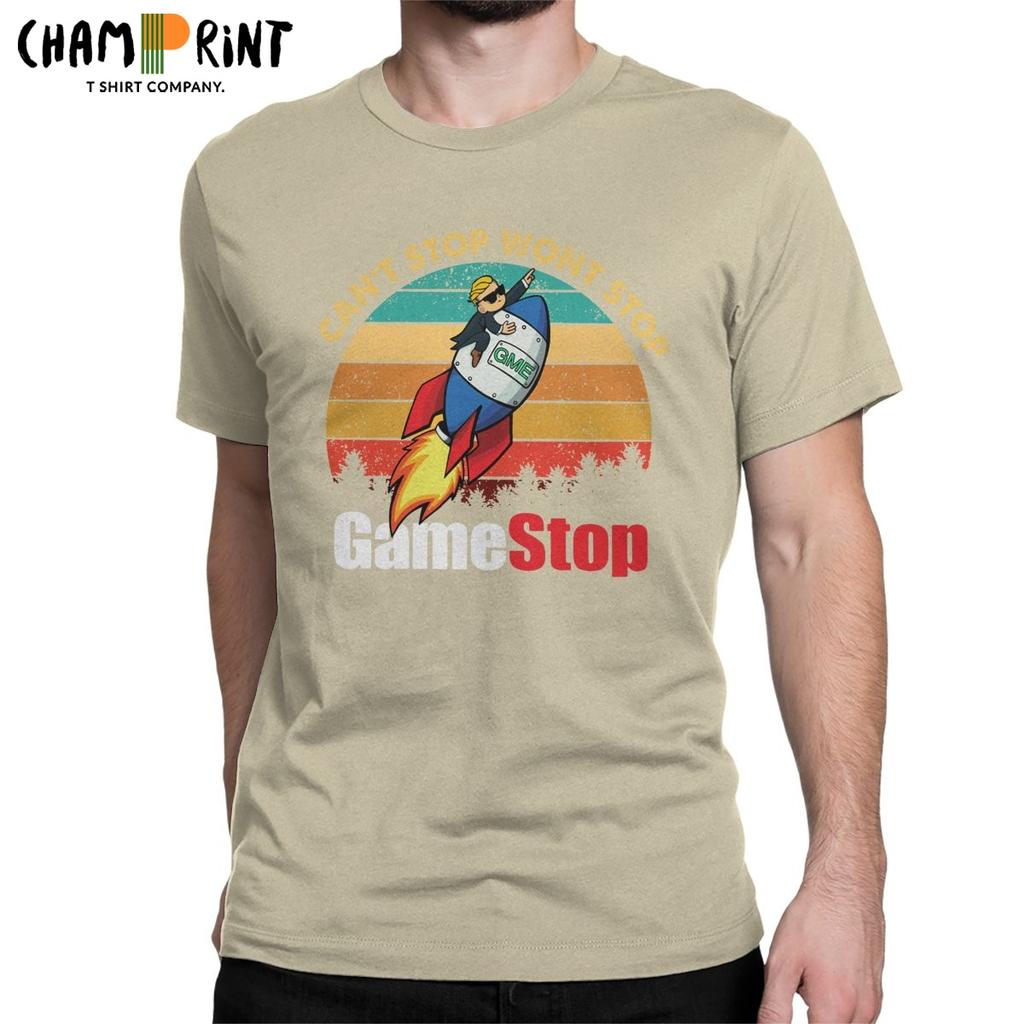 חולצות טי לגברים של Gamestop Street אלון מאסק רדיט Wallstreetbets Gme Wsb חולצת טי מניות סטונקס