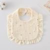 Ruffle Baby Drool Bibs: Pure Cotton Printed Lace Bibs