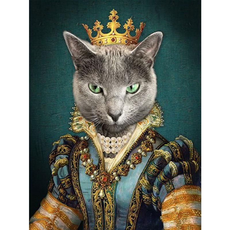 5D DIY Diamond Painting Animal Kingdom Cat Diamond Embroidery Cross Stitch Kit Full Rhinestone Mosaic Home Decor