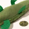 Plush Crocodile Cat Toy Catnip Filled Crinkle Worm Leaf Paws for Kitten Teething Interactive Bite Resistant Play Silvervine Cat