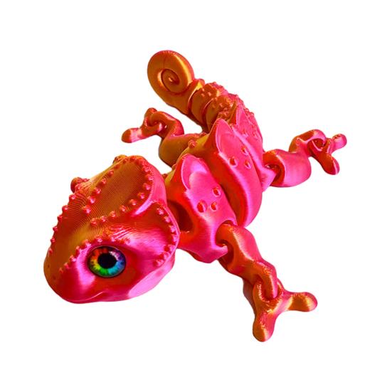 3D-gedrucktes Chamäleon Gelenkiges Flexibles Tierspielzeug mit Beweglichen Gelenken Stressabbau Fidget-Spielzeug für Erwachsene Heim- Büro- Schreibtischdeko