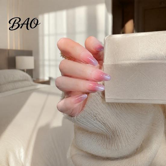 Salon Quality Fake Nails 10Pcs Cats Eyes Press on Kit, Glossy Almond Stick-on Nails, Long Glue False for Women Girls Press-on