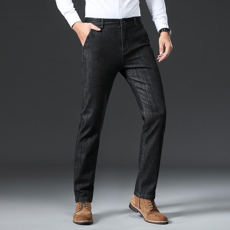 Джинсы прямые мужские классические джинсы с завышенной талией — фото 3