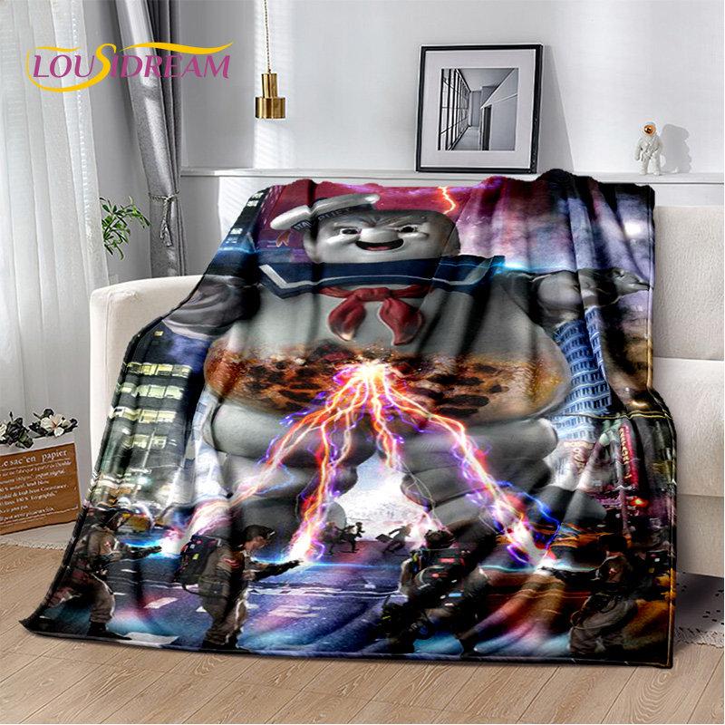 Cartoon G-Ghostbusters Movie Plush Blanket,Flannel Blanket Throw Blanket for Living Room Bedroom Bed Sofa Picnic Leisure Napping