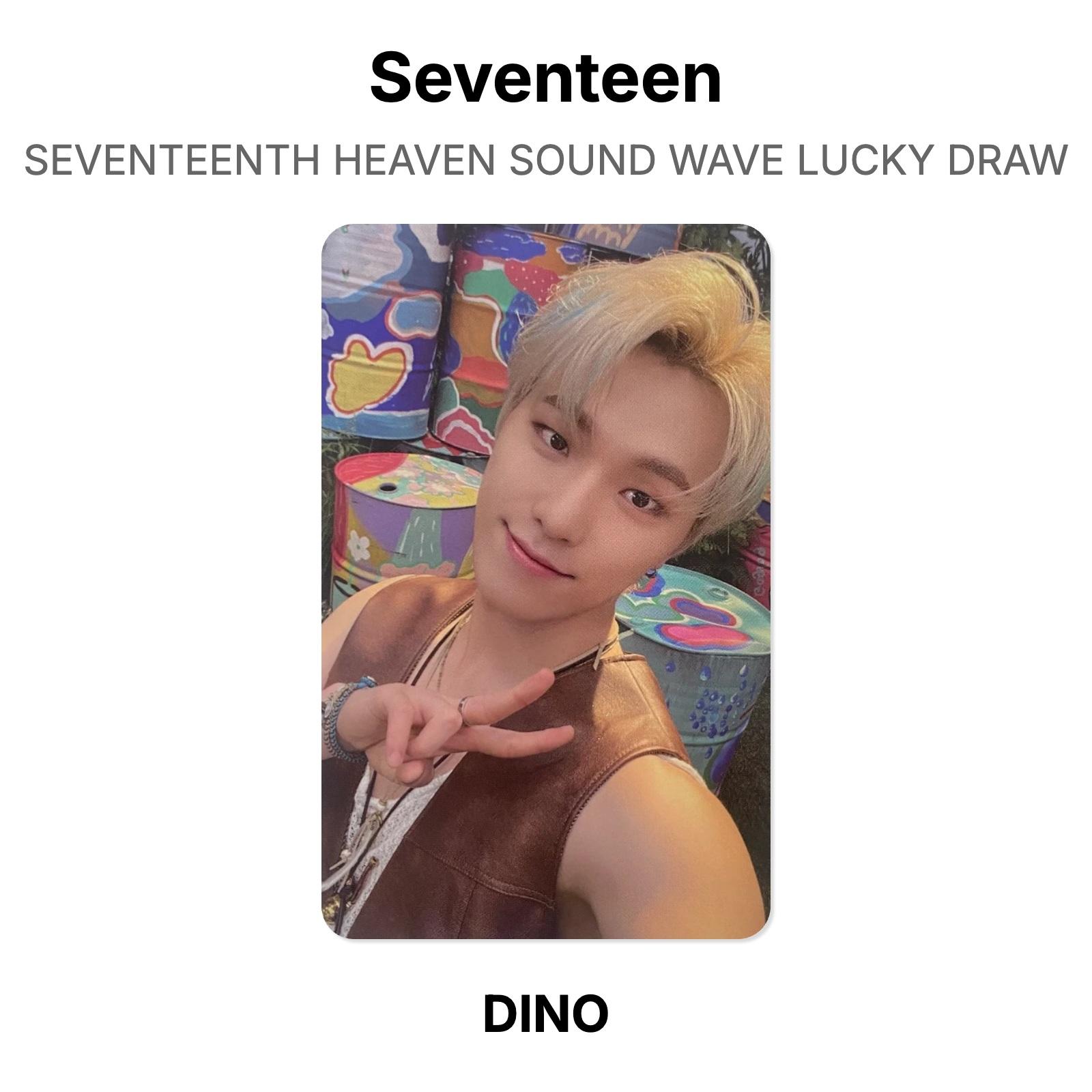 Seventeen SEVENTEENTH HEAVEN SOUND WAVE LUCKY DRAW Official Photocard DINO
