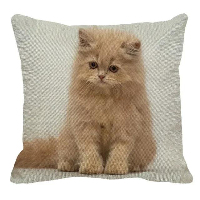 Persian Cat Linen Pattern Double-sided Printed Pillow Cover Short Plush Suitable Living Rooms Bedrooms Sofas Throw Cushion Cover