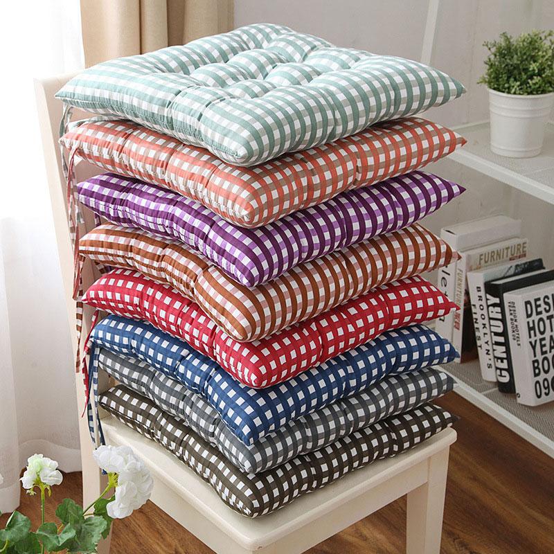 1Pc With Strap Office Supplies Cushion Winter 40x40CM Thicken Window Seat Cushion Warm Cotton Pad Student Fart Pad