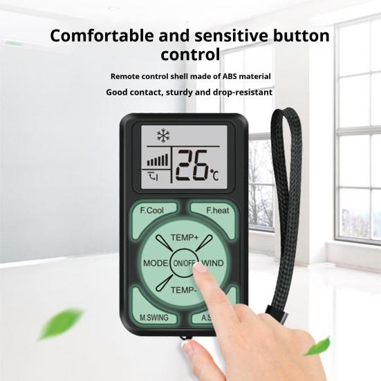 Klimaanlagen-Fernbedienung Ersatz Einfache Einrichtung Mehrere Marken Kompatibel Universell Englisch Klimaanlage AC-Fernbedienung mit Lanyard