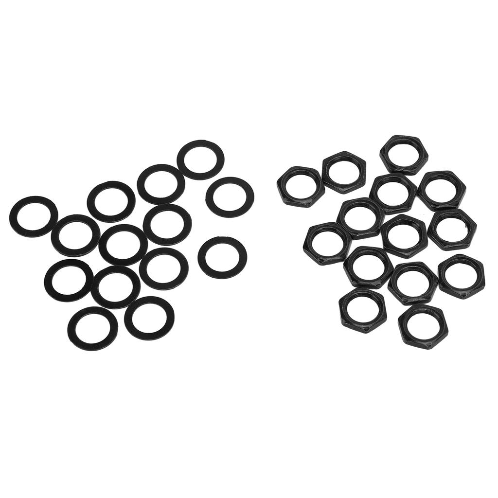 G3Celsius8 Female Thread Nuts Metal Washer Kit Instrument Fasteners for Electric Guitar Bass