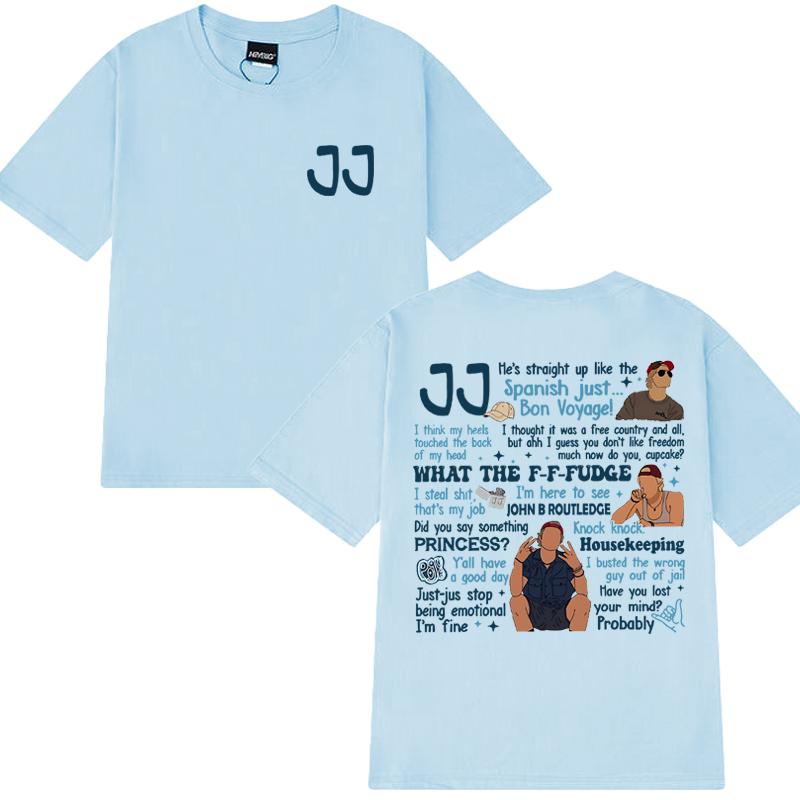 2025 New In JJ Maybank T Shirts Men Women OBX Quotes Short Sleeve T-shirt Unisex Rudy Pankow Oversized 100% Cotton Clothing Tops