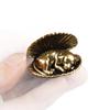 Sleeping Puppy In Shell Statue Vintage Alloy Sausage Dog Figurines Miniature Desktop Ornament Tea Pet Crafts Gifts Home Decor