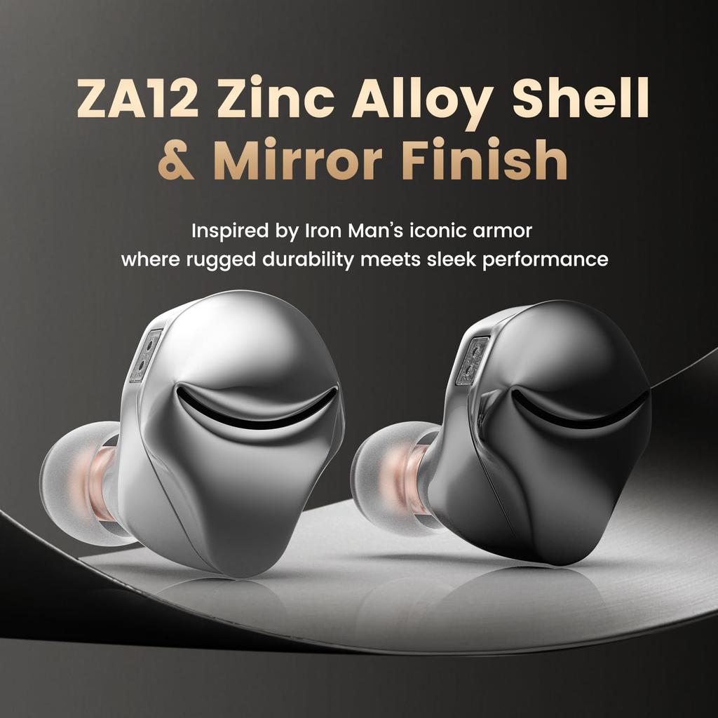 HIDIZS MK10 ArcSonics Silicon Carbide 10mm Dual Magnetic Circuit Dual Cavity Dynamic Three Tuning 6 Tone Zinc Alloy Steel In-Ear Monitors, Diaphragm,