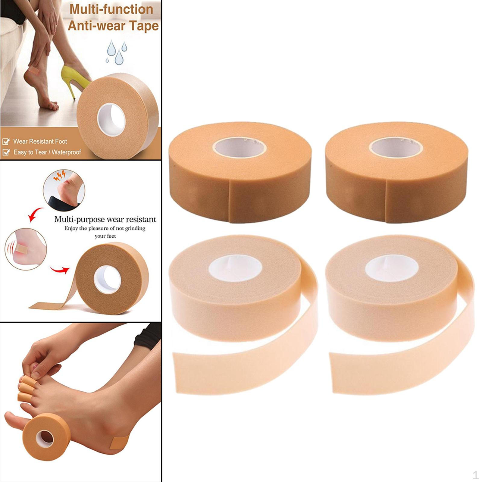 

4 рулона пластыря от мозолей для пяток, водонепроницаемый рулон наклеек, против натирания