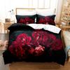 3D Red Rose Valentine's Day Gift Duvet Cover Set With Pillowcases Marry Comforter Bedding Sets For Wedding Double Bed Set Girls