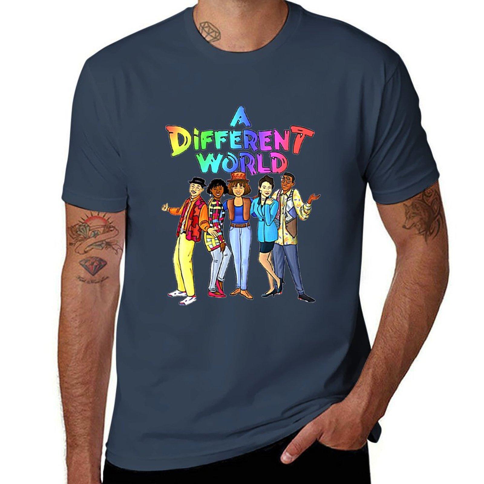 Unisexs WoUnisexs A Different World TShirt Simple Casual Short Sleeve Cotton TShirt S