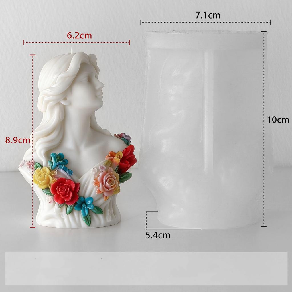 Aromatherapy Mold Elegant Silicone Candle Mold Flower Candle Mold Food-Grade For Baking Projects Resin Art Candle Making