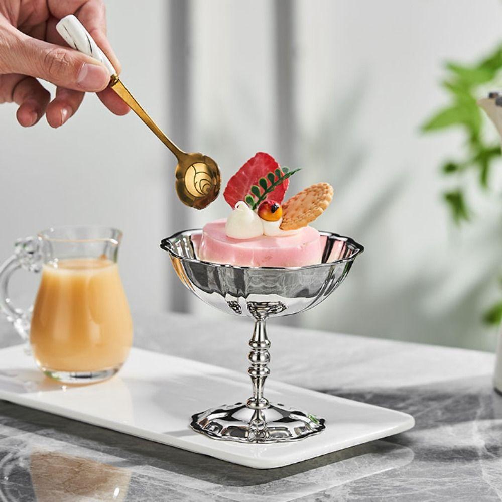 Stainless Steel Ice Cream Cup Anti-rust Smoothie Cup Multifunctional Pudding Cup Afternoon Tea