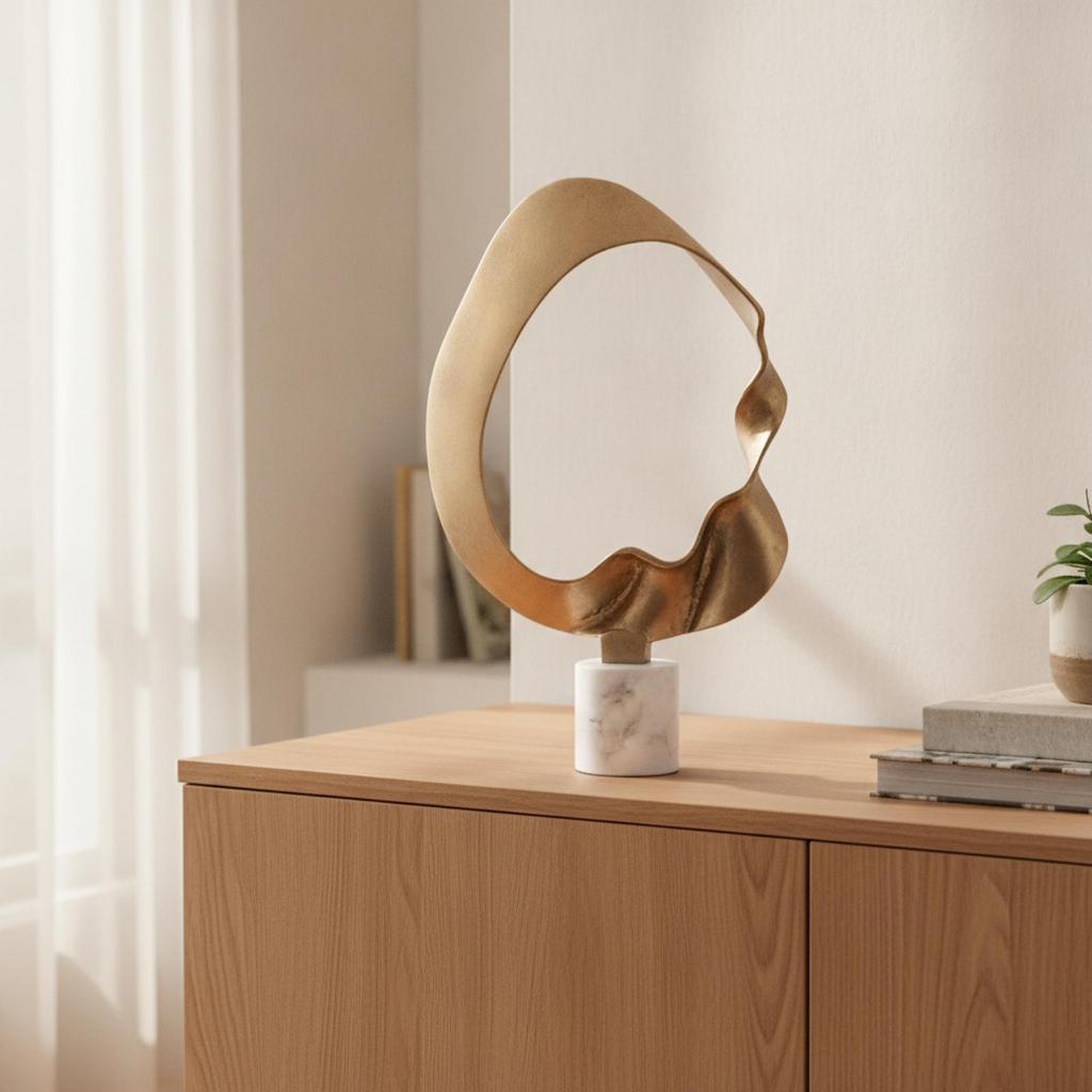 Tabletop Sculpture Modern Abstract Art Sleek for Living Room, Entryway