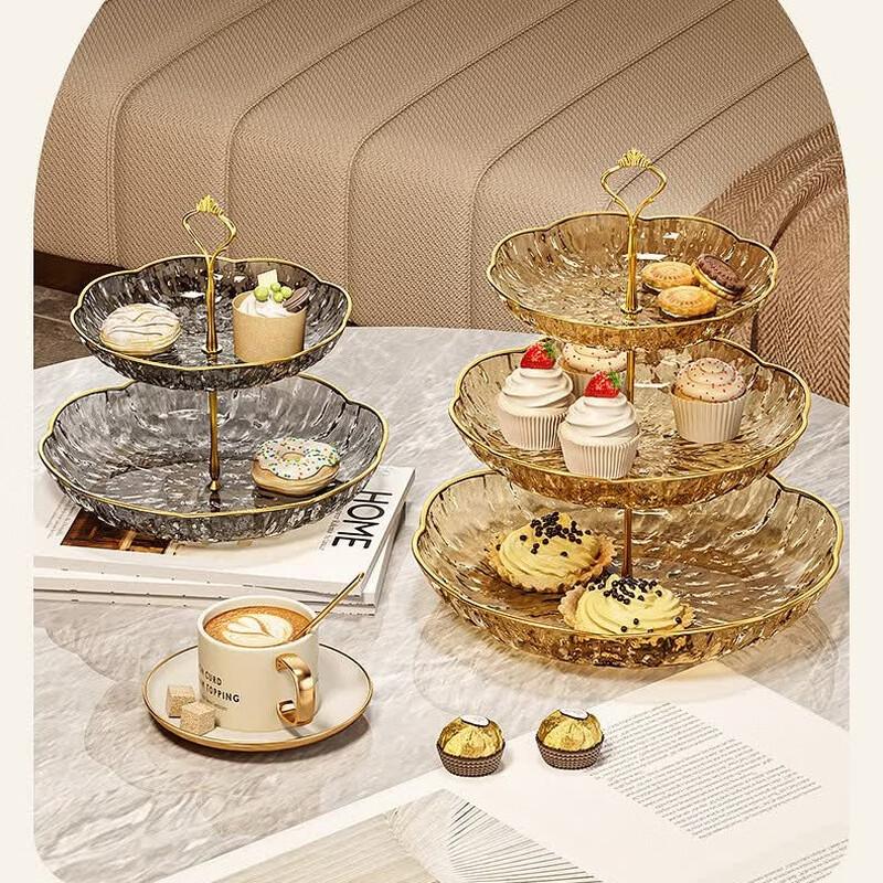 3-Tier Light Luxury Fruit and Snack Storage Plate