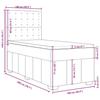 VidaXL Sommier à lattes de lit avec matelas Gris clair 100x200cm Tissu 3291593
