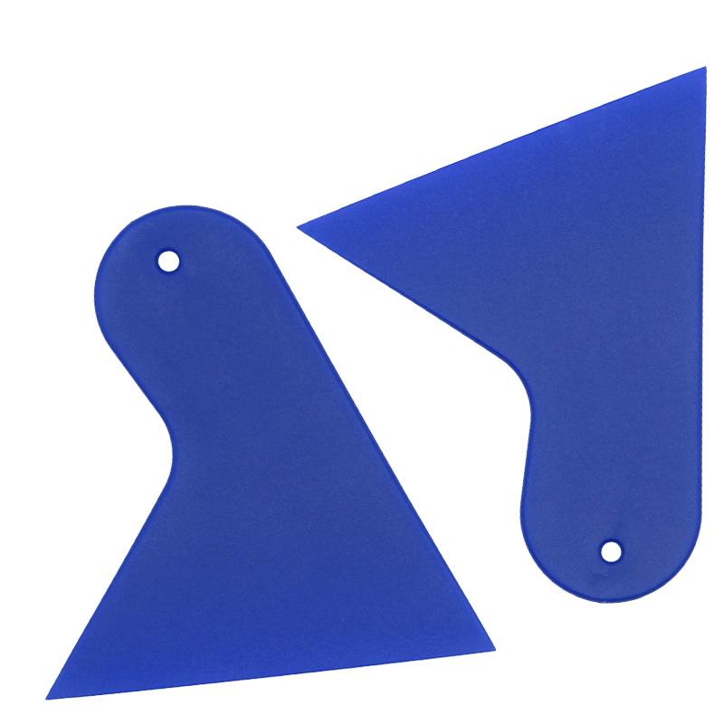 Multi-functional Plastic Film & Grout Scraper with Triangular Blade