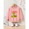 Cartoon Print Crew Neck Sweatshirt - Casual & Comfy, Perfect for Spring/Fall, Machine Washable