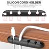 Cable Organizer Feel Free To Stick Multi-function Desktop USB Cable Organizer Wire Winder Silicone Tie Fixer Wire Management