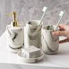 Ceramic Bathroom Wash Set Simple Bathroom Bathroom Four-piece Set Mouthwash Cup Toothbrush Cup Simple