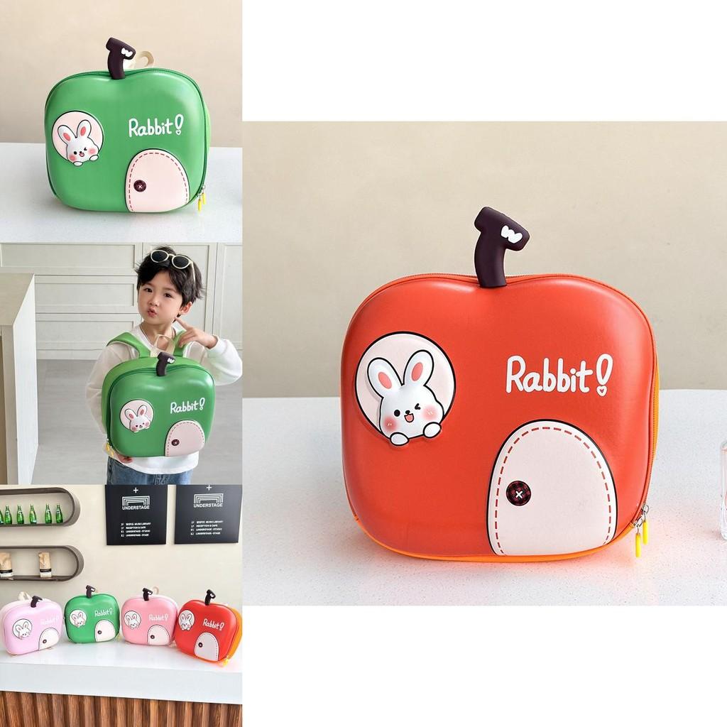 Fun And Playful Apple Shaped Childrens Backpack In Pink And Green For Kids Aged 3 To 6 Years