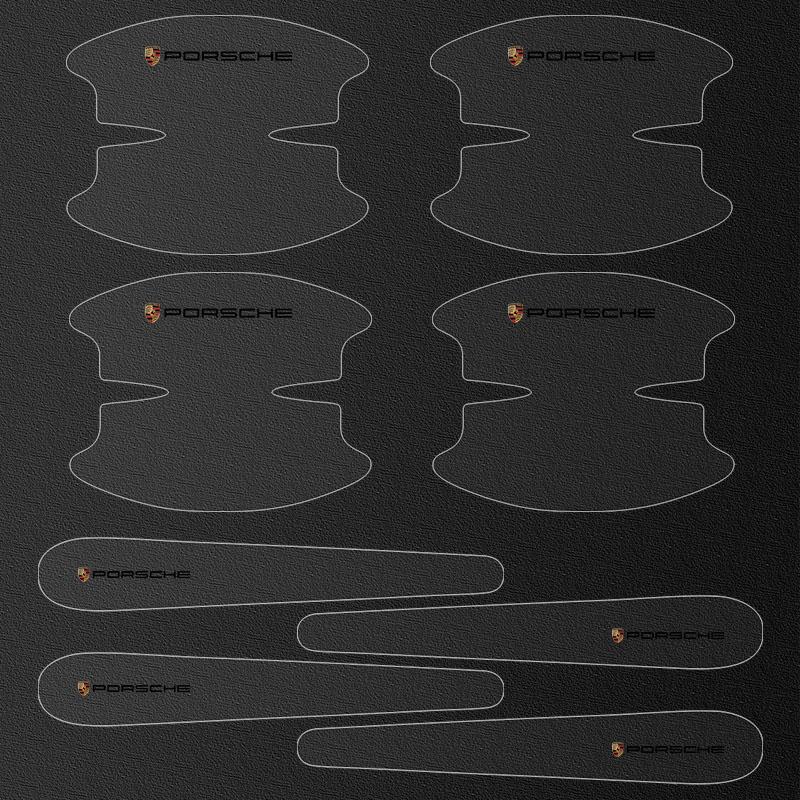 

8 шт. Прозрачная защитная наклейка на чашу ручки двери автомобиля для защиты от царапин для Porsche Boxster Cayenne Panamera Macan Cayman 911 918 996 917 991