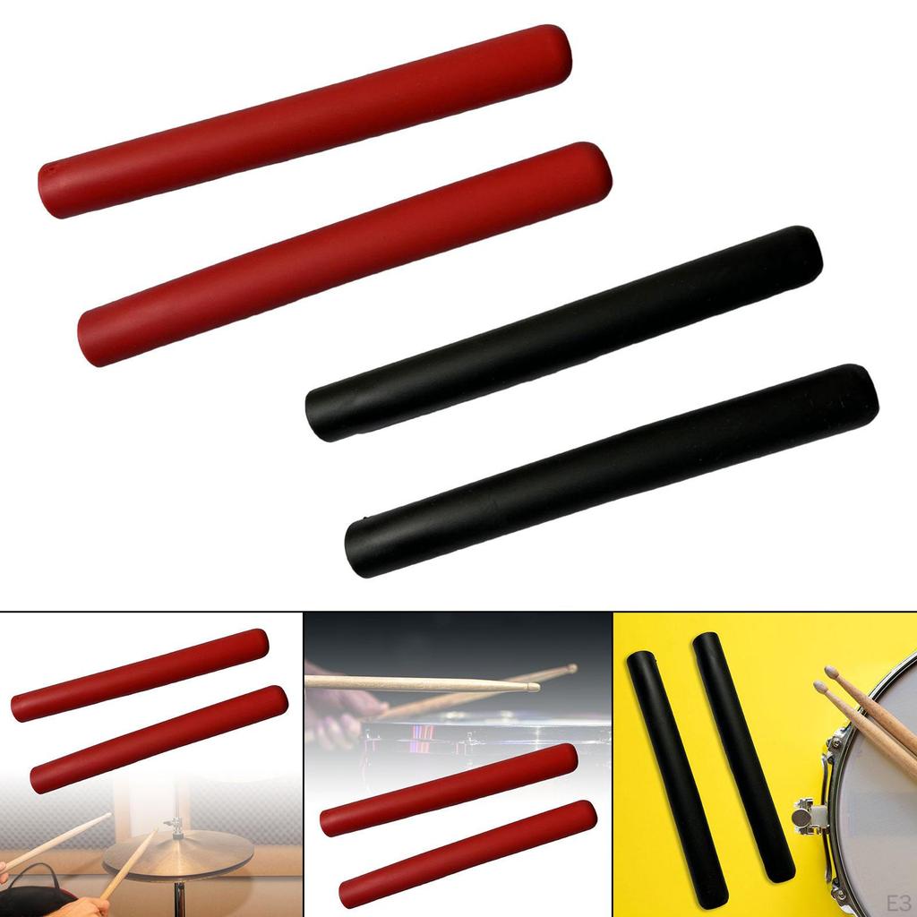2 Pieces Drumstick Grips Wrap Portable Comfortable Handles Silicone Stick Drum