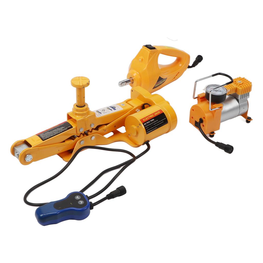 Electric Car Jack Kit 12V Portable Scissor Lift Jack Car Repair Tool with Electric Impact Wrench Tir