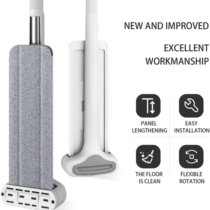 Mop do czyszczenia Wyciśnij na sucho Płaskie mopy Leniwe, swobodne mycie rąk Mop podłogowy Mop na mokro i na sucho Narzędzia do czyszczenia domu i kuchni Mop obrotowy