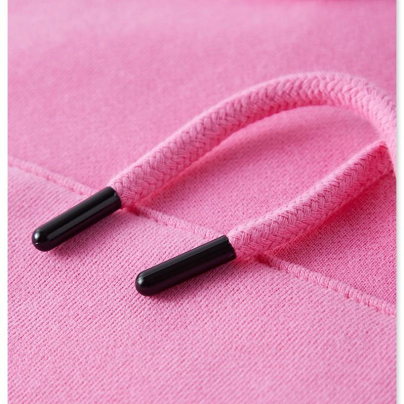 Women's Autumn and Winter Plus Cashmere Solid Color Hoodie Spice Girls Miss Umbilical American Pullover Top