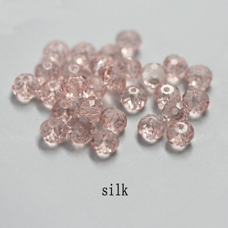 Big Sale 6-8mm Crystal Round Beads Colorful Charms Glass Loose Beads for Jewelry Making Necklace Bracelet Accessories