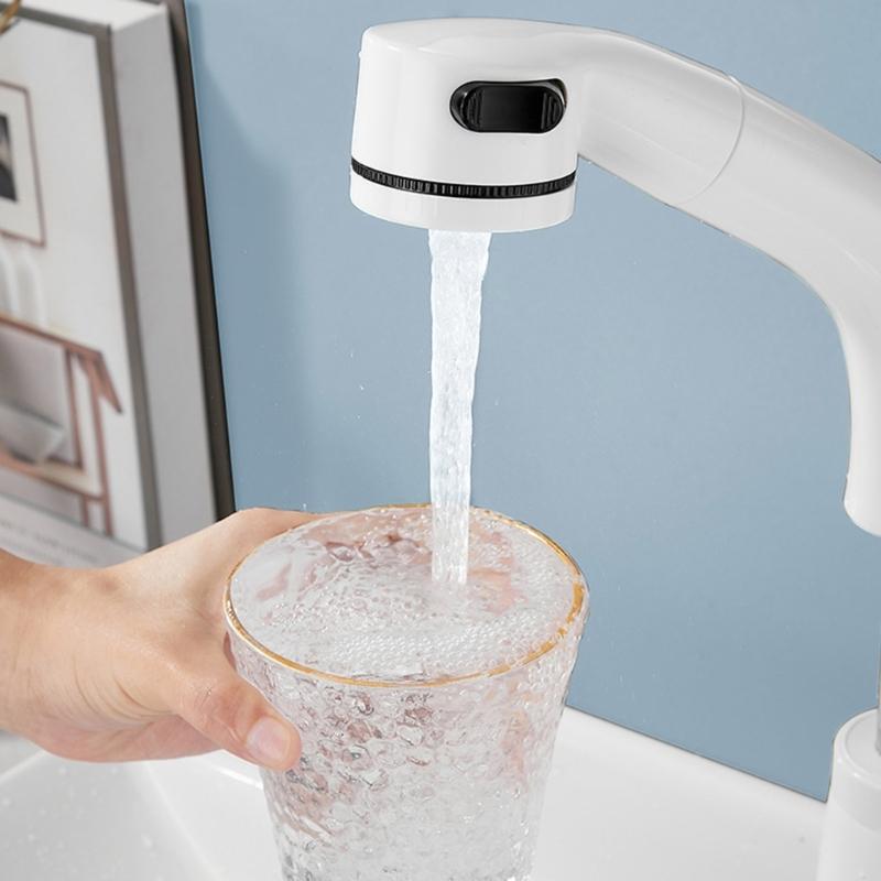 Bathroom Pull Out Faucet Lift Up And Down Basin Faucet Rotatable Mixer Tap Stretchable Lavatory Sink Mixer Faucet
