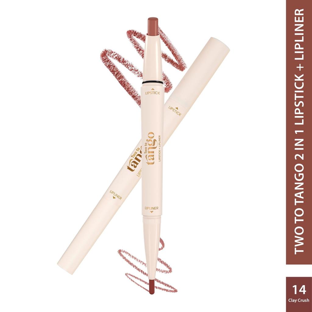 Glam21 Two To Tango Lip Liner + Lipstick Duo |Non-Transfer |Long Stay | Creamy Matte Finish| Super-glide Formula | Non-drying |For Sensational Lip