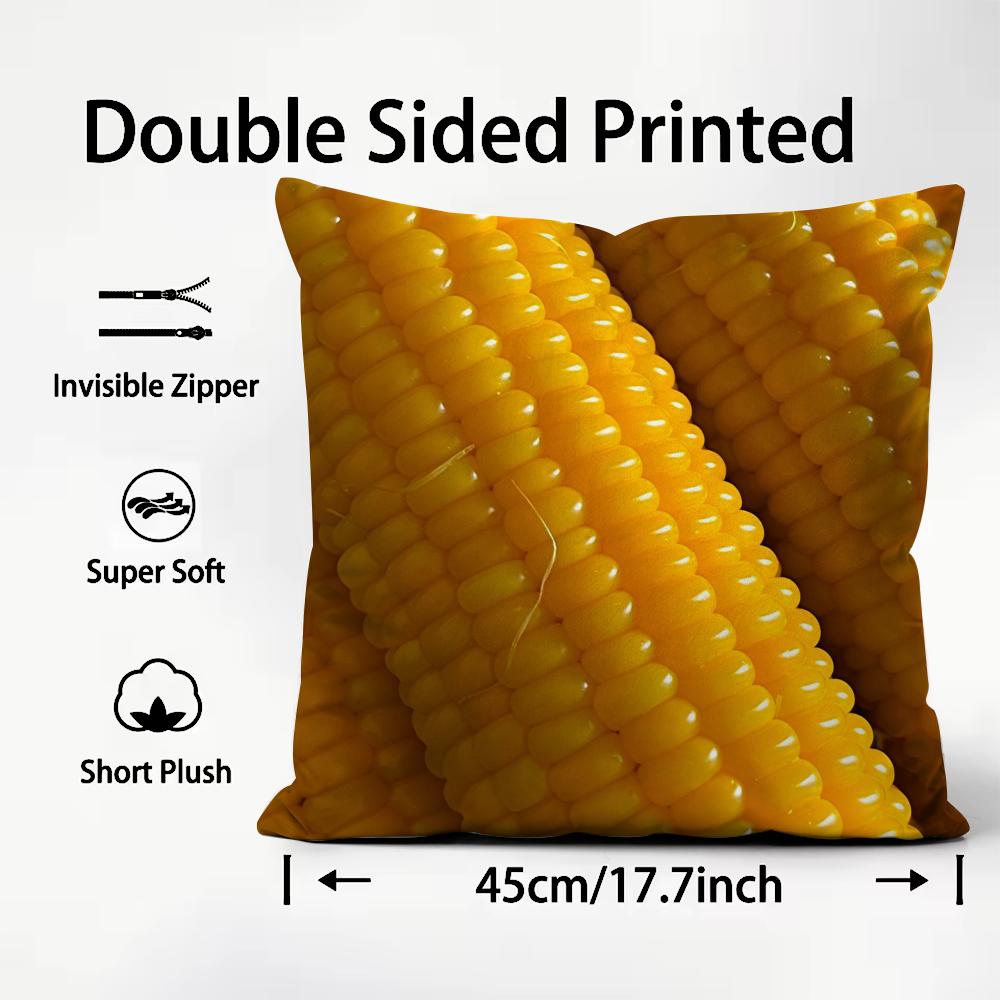 

1PC Fresh Food Anime Health Cushion Cover Plush Fabric Soft DoubleSided Printed Sofa Warm Winter Home Child Gift Pillow Case 30X30cm