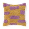 Francfranc Tufted Drawing Cushion Cover, 45cm X 45cm, Yellow (B-053) - Perfect for Interior Decoration, Housewarmings, or As a Gift.